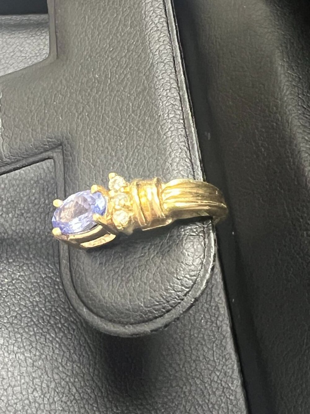 Sapphire Diamond Ring with matching Earrings